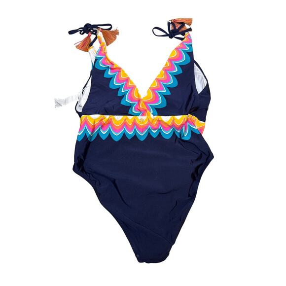 Sunshine 79 New Wave Plunging One Piece Swimsuit NWT SZ: 14 - Picture 9 of 12
